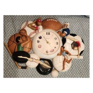 Vintage Burwood 1994 Sports Clock ~ WORKS